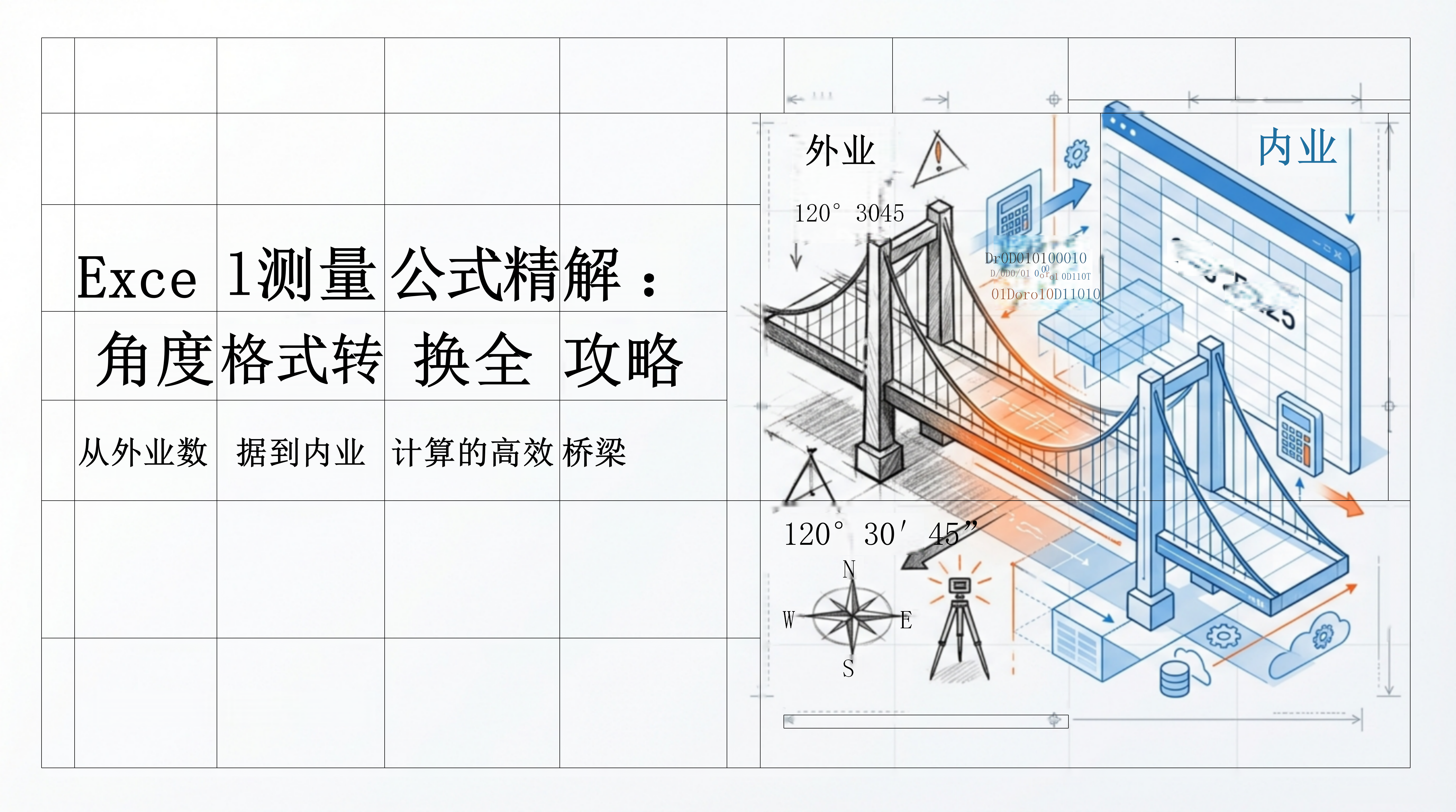 度分秒、弧度傻傻分不清？这套Excel公式模板，一键搞定！-测量空间，经典老牌资源网站